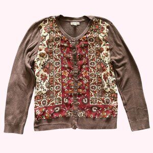 New York & Company Sheer Pattern Long Sleeve Cardigan 🌟